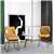 2 Set Dining Chair Set, PU Leather Chairs with Metal Legs (Brown)