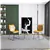 2 Set Dining Chair Set, PU Leather Chairs with Metal Legs (Brown)