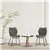 2 Set Dining Chair Set, PU Leather Chairs with Metal Legs (Grey)