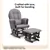 NestEase Glider Set – Soft Rocker Chair with Ottoman & Storage Pocket