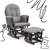 NestEase Glider Set – Soft Rocker Chair with Ottoman & Storage Pocket