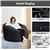 5ft Bean Bag Chair, 2-in-1 Convertible Bean Bag Sofa Bed (Black)