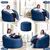 5ft Bean Bag Chair, 2-in-1 Convertible Bean Bag Sofa Bed (Blue)