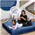 5ft Bean Bag Chair, 2-in-1 Convertible Bean Bag Sofa Bed (Blue)