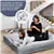 5ft Bean Bag Chair, 2-in-1 Convertible Bean Bag Sofa Bed (Grey)