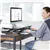 Adjustable Sit-Stand Desk Riser, 35' Wide Surface