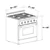 CROWN 30” Professional Stainloess Steel Dual Fuel 4.2 cu. ft Electric