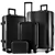 GlideMax 4-Piece Expandable Spinner Luggage Set with Cosmetic Case