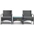 3-Piece Outdoor Lounge Set - Gray