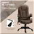 Reclining Massage Office Chair with High Back, Swivel Wheels