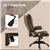Reclining Massage Office Chair with High Back, Swivel Wheels