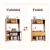 Compact Bamboo Computer Desk with Bookshelf and Flip-Top Storage