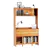 Compact Bamboo Computer Desk with Bookshelf and Flip-Top Storage