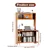 Compact Bamboo Computer Desk with Bookshelf and Flip-Top Storage