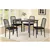 5-Piece Dining Set - Marble & Grey