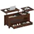Lift Top Coffee Table with 2 Hidden Storage & 2 Drawers: Espresso