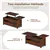 Lift Top Coffee Table with 2 Hidden Storage & 2 Drawers: Espresso