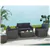 All-Weather Wicker Set - 4' Thick Cushions - 49' Loveseat & 2 Chairs