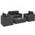 All-Weather Wicker Set - 4' Thick Cushions - 49' Loveseat & 2 Chairs