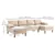 4-Seater Sofa with Wooden Accents - Beige