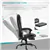 7-Point Vibrating Chair with Footrest - Black