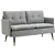 Modern Tufted Loveseat - Grey