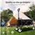 Foldable Utility Wagon with 220lbs Capacity, Metal Frame, 360° Wheels
