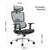 Ergonomic Office Chair, Height Adjustable Desk Chair and Gaming Chair