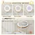 Adult White Makeup Table Desk with Stool and 360° Rotating LED Mirror
