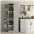 65 Kitchen Pantry Cabinet with 4 Doors and 16 Door Shelves, Grey