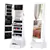 Standing Jewelry Cabinet Organizer with LED Lights, Full Length Mirror
