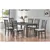 7PCS Modern Rubber wood Dining Set - Grey