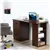 3-Tier Office Desk with Drawers - Walnut