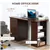 3-Tier Office Desk with Drawers - Walnut