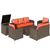 7-Seater Rattan Wicker Patio Sofa Set with Cushions