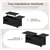 Lift Top Coffee Table with 2 Hidden Storage & 2 Drawers: Black