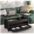 Lift Top Coffee Table with 2 Hidden Storage & 2 Drawers: Black