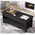 Lift Top Coffee Table with 2 Hidden Storage & 2 Drawers: Black