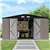 Spacious 12 x 10 ft Metal Garden Storage Shed with Lockable Doors