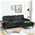 Tufted 3-Seater Sectional Sofa - Black