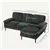 Tufted 3-Seater Sectional Sofa - Black