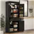 Pantry Cabinet with Spice Racks - Black