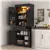 Pantry Cabinet with Spice Racks - Black