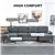 4-Seater Sofa with Double Chaise Fabric Couch for Living Room-Grey