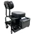 Powerbuilt Professional Mechanics Roller Seat – Heavy Duty with Backre