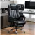 Black Microfiber Massage Office Chair