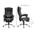Black Microfiber Massage Office Chair