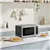 Compact Stainless-Steel Countertop Microwave – 700 W with Child-Lock