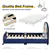 Kids Rocket Style Upholstered Platform Bed Frame