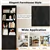 Freestanding Bookshelf with 6 Shelves and 2-Door Cabinet